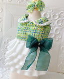 Handmade Tweed Green Dress ‐ グリーンツイード