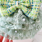 Handmade Tweed Green Dress ‐ グリーンツイード