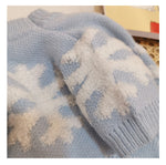 Snow Print  Sweater ‐ アイスブルーセーター