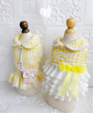 Handmade Tweed Yellow Dress ‐ レモンカラーツイード