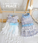 Handmade Light Blue Tweed Dress ‐ ベビーブルーツイードドレス