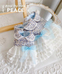 Handmade Light Blue Tweed Dress ‐ ベビーブルーツイードドレス