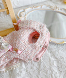 Handmade Baby Pink Tweed Dress ‐ ベビーピンクツイードドレス
