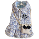 Handmade Blue Tweed Dress＆Vest ‐ ベビーブルーツイード
