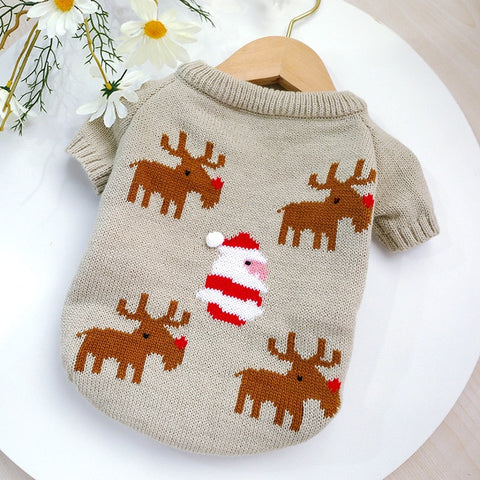 Reindeer＆Santa Sweater ‐トナカイ柄 セーター