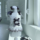 Elegant Cotton Dress ‐ ホワイト エレガントドレス
